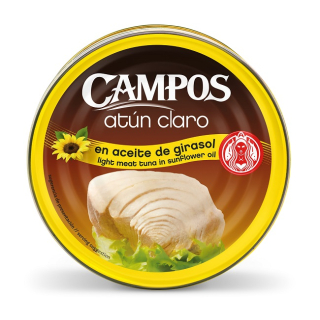 Ton galben YELLOWFIN bucati in ulei vegetal 900 g CAMPOS